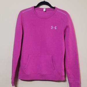 NWOT Under Armour Semi-Fitted Purple Long Sleeve Sweatshirt Pullover, Small